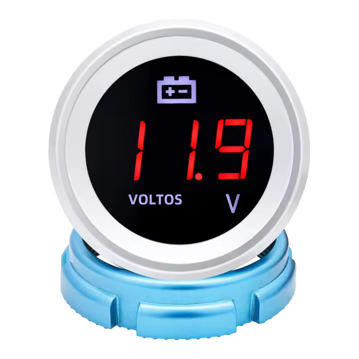 Gauge De Temperatura De Agua 52mm Para Coche Con Pantalla Digital LED Y Función De Alarma Medidor De Nivel De Combustible Voltímetro Y Presión De Aceite - 1