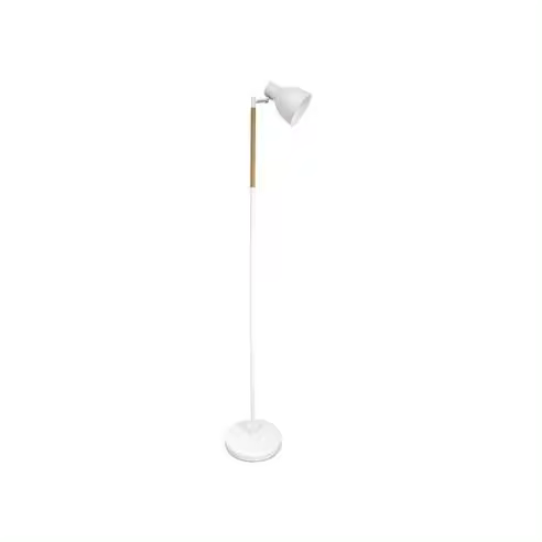 FABRILAMP Lámpara de Pie Moderna Pie de Salón Afocar Blanco/Haya 140x25x25 Cm - 1