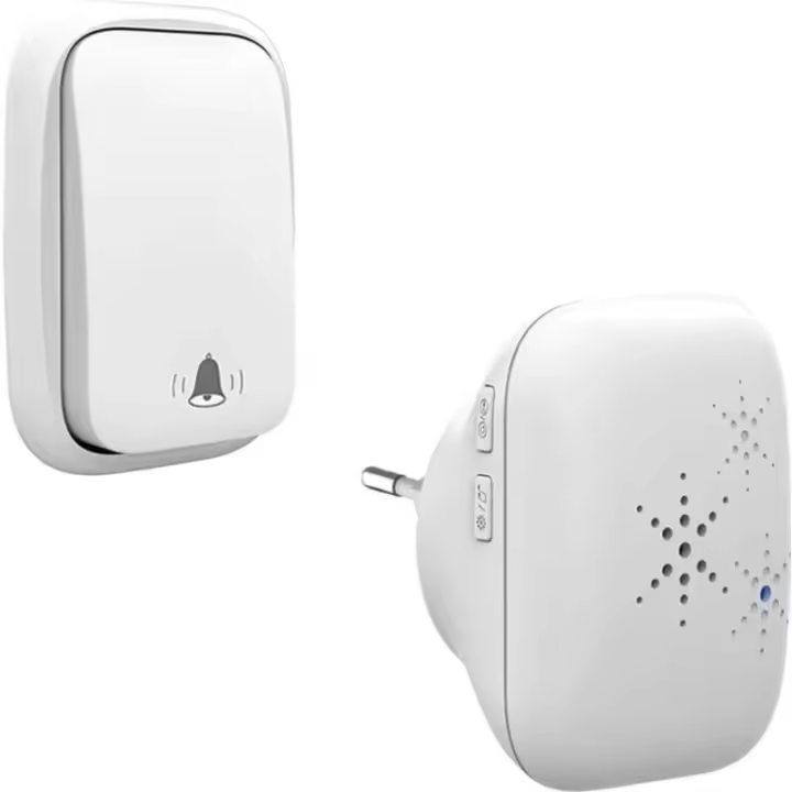 Tienda BIT Timbre Inalámbrico y Sin Bathería Exterior Impermeable IP 65 Humeda, Blanco - 1