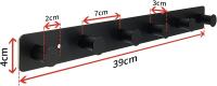 Ganchos para Puerta, Ganchos Negros para Abrigos, se atornillan y se Pegan, colgadores autoadhesivos para Puerta de dormitorio, Ganchos para toallas, sombreros y ropa en el baño. - details 1