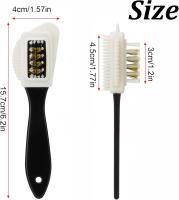 2 piezas de Cabeza para Gamuza y nobuck, limpador de Zapatos de 4 lados con Cerdas de latón para limarar Gamuza, Limpador para Zapatos de Gamuza, Limpador para Zapatos de Gamuza, Labrador para Zapatos de Gamuza - details 2