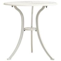 vidaXL Mesa de jardín aluminio fundido 62x62x65 cm en color Negro/Bronce/Blanco | estructura resistente ideal para salón dormitorio o estudio - details 2