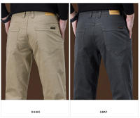 Pantalones Casuales Para Hombre 97% Algodón Negro Caqui Gris Azul Estilo Slim Recto Cierre De Cremallera Moda Pantalones Largos - details 3