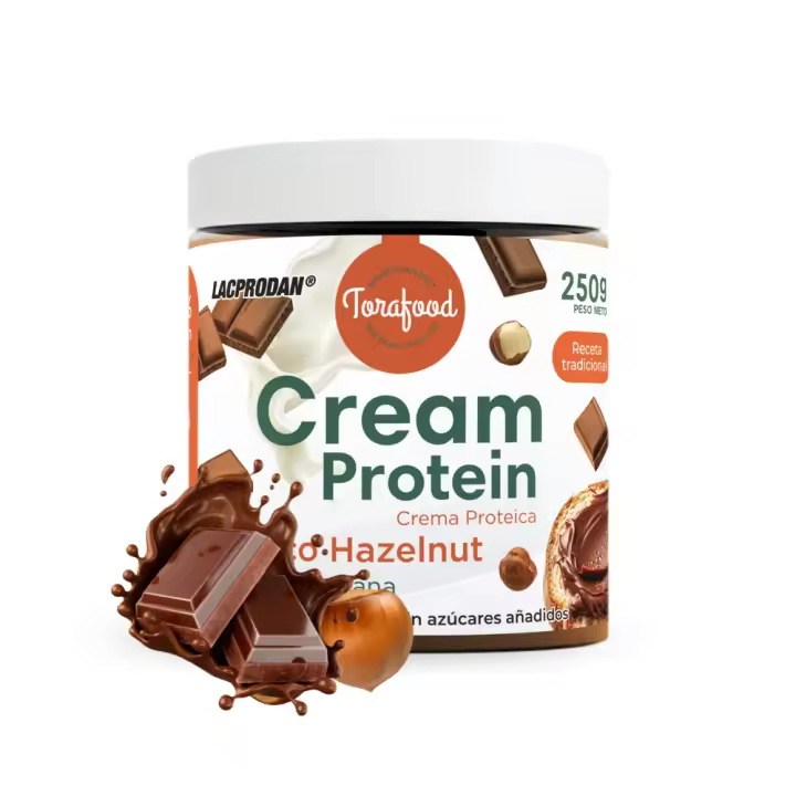 Crema Proteica Sabor Choco Avellana | 250 gramos | 20% de proteína | Sin aceite de palma | Sin azúcares añadidos | TORAFOOD - 1