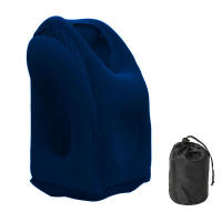 Almohada Inflable De Viaje Con Nuevo Patrón Soporte De Cuello Y Barba Para Avión Coche Autobús Tren Descanso En La Oficina - details 13