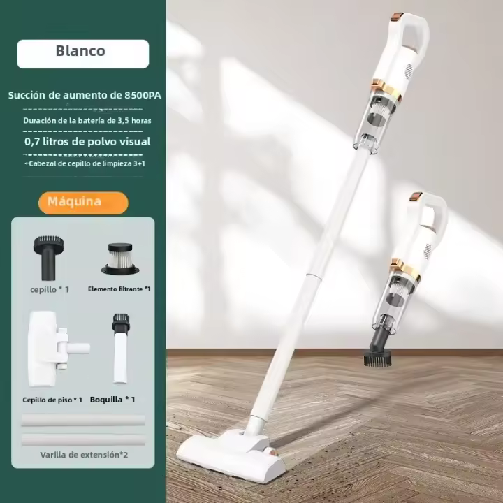 Aspiradora Portátil Eléctrica Sin Cable 8500Pa Potente Limpiador De Pisos Para El Hogar Y El Coche Elimina Motos Y Polvo - 1