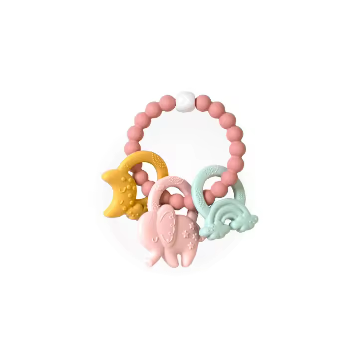 SARO MORDEDOR SILICONA ELE-FUN ROSA - 1