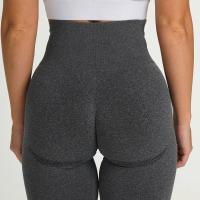 Leggings Sin Costuras De Color Rosa Lila Para Mujer Ropa Deportiva De Fitness Yoga Gimnasio Ajuste Curvo Contorno Elástico Con Cintura Suave - details 3