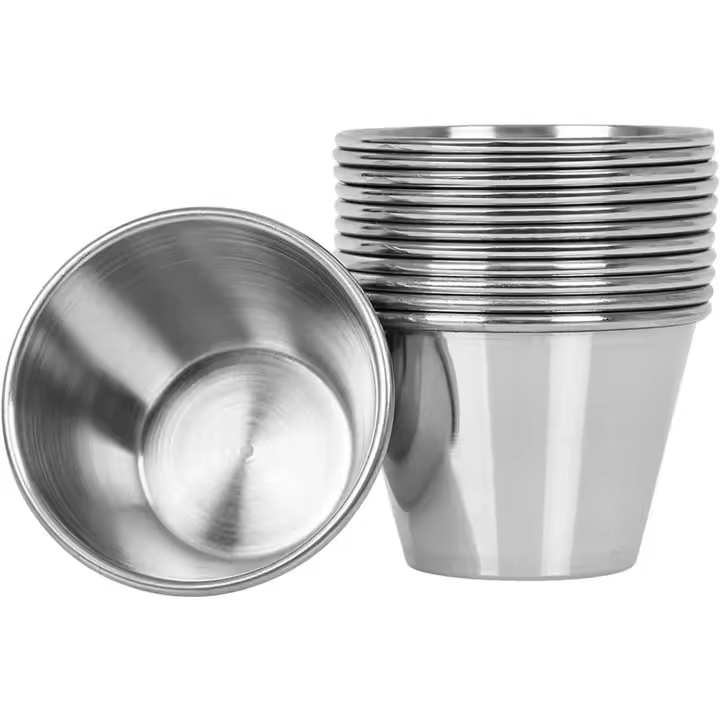 12 Flaneras en Acero Inoxidable - Molde para flan - Flaneras individuales - Molde Repostería Antiadherente - Postres - Salsas - 12pzs - Ø7/8/9/10 cm - 1