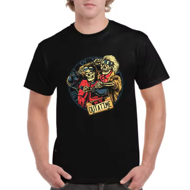The Fan Tee Camiseta de HOMBRE Regreso al Futuro DeLorean Doc Marty McFly 033 - 1