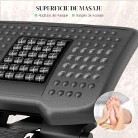 HOMCOM Reposapiés de Oficina Reposapiés con Altura y Ángulo Ajustable Reposa Pies con Superficie de Masaje y Almohadillas Antideslizantes para Estudio Hogar Negro - details 0