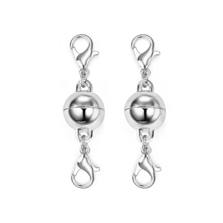 2pcs Hebilla Magnética Para Joyería DIY Para Pulseras Y Collares Conector De Cierre Accesorios De Cadena Extensora De Metal - 1