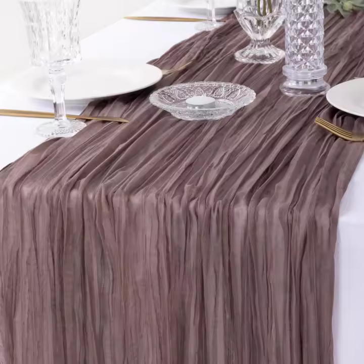 Emerald Green Cheesecloth Table Runner 12 Pack Summer Sheer Cheese Cloth Table Runners Boho Gauze 120 Inches Summer Table Decorations for Wedding Bridal Baby Shower Tea Party Green Decor - 1