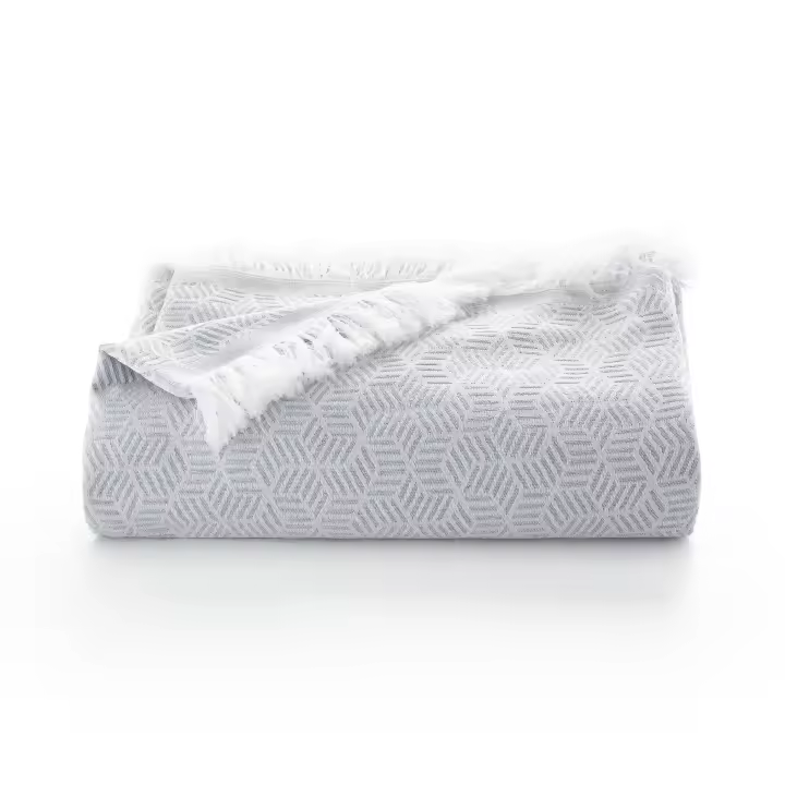 Gamusi Colcha multiusos cama y sofa. Plaid foulard cubrecama mantas de sofa suave y transpirable algodón diseño geométrico - 180x140 cm - 1