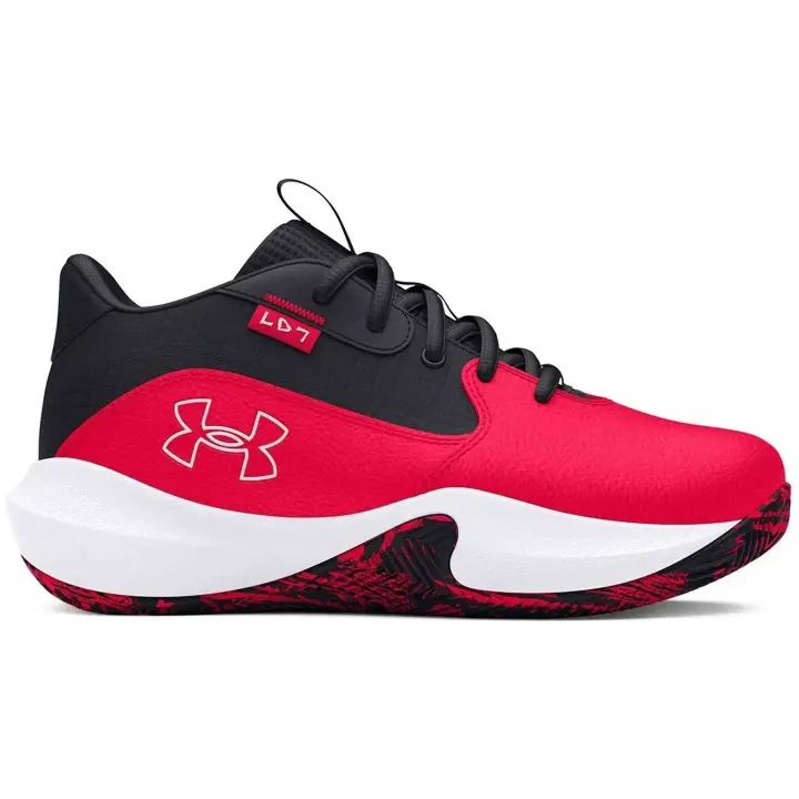 Zapatillas de Baloncesto Under Armour Lockdown 7 para niños unisex en color rojo - 1