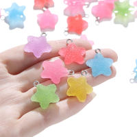 Lote De 10 Pendentivos De Estrella De Cinco Puntos En Colores Dulces Y Lindos Para Manualidades Joyería Accesorios De Pendientes Y Collares - details 6