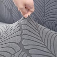 Funda De Silla De Oficina Con Diseño De Hojas Jacquard Anti Suciedad Y Resistente Al Agua Tamaño S M L Para Estudio Y Oficina - details 33