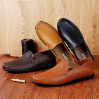 Zapatos De Cuero Genuino Para Hombre Casual Lujo Mocasines Suaves Transpirables Botines Slip on Barco Talla Grande 37-47 - details 29