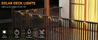 Luces Solares Para Pared 12 Piezas Luz LED Impermeable Para Accederillas Escaleras Valla Jardín Patio Camino Exterior - details 3