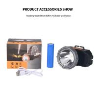 Linterna Frontal LED Portátil Recargable Con Batería 18650 Integrada Para Camping Y Pesca Modos De Iluminación 3 Ángulo De Haz 180° Impermeable - details 10