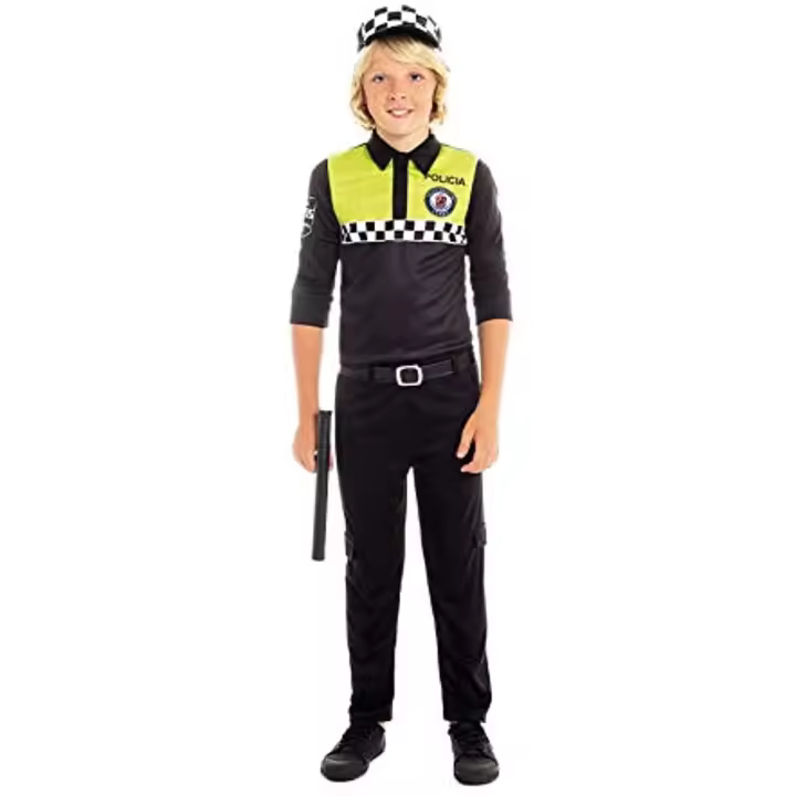 Disfraz Policía para Niño Niña Mujer Hombre con Gorra, Uniforme de Policía para Fiesta Carnaval Halloween, Conjuntos de ropa de Cosplay del ejército - 1