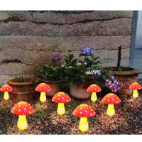 12pcs Luz Solar LED De Enchufe En Forma De Setas Para Jardín Decoración Externa Impermeable Luz De Fairy Para Camino Y Césped - details 4