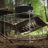 Estufa De Campaña Bonfire Portátil Para Acampar Y Jardines Al Aire Libre Con Grill De Acero Inoxidable Plegable Para Combustible De Madera - details 5