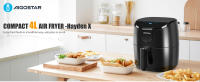 Combo Freidora de Aire 1500W 4L + 2 Pulverizadores Aceite Spray Cristal, 8 Programas, Pantalla LED, BPA-Free, AIGOSTAR - details 0