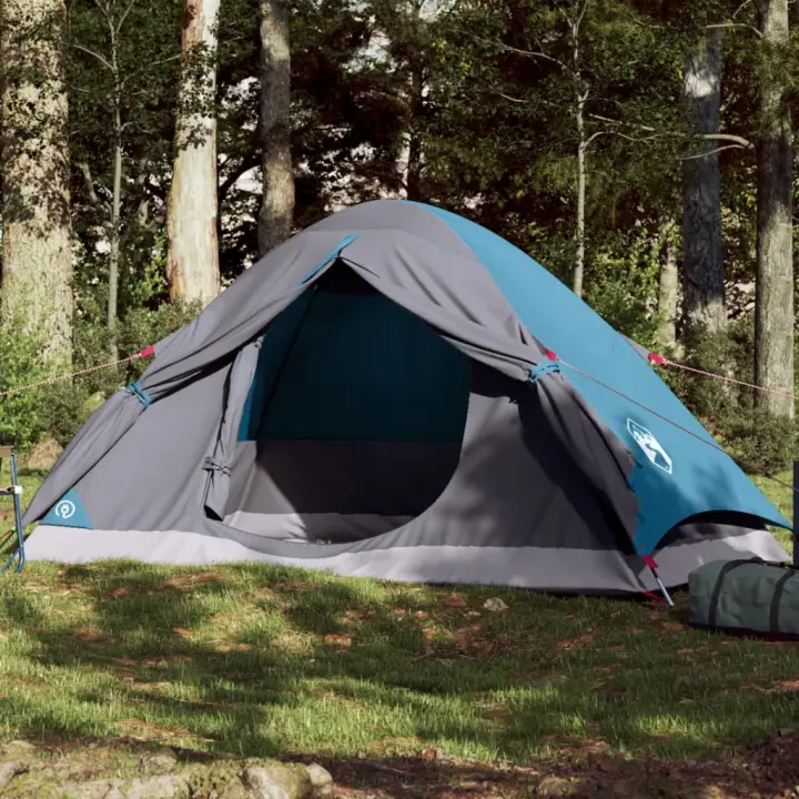 vidaXL Tienda de campaña iglú para 2 personas impermeable azul - 1