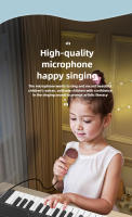 Piano Eléctrico De 37 Teclas Para Niños Instrumento Musical Multifuncional Con Microfono Para Principiantes Regalo Para Niños - details 5