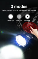 Linterna Frontal LED Recargable 18650 Potencia Máxima 1000000LM Para Pesca Y Camping Luz De Trabajo Profesional Impermeable Con Tres Modos De Iluminación - details 8