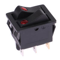 Interruptor Doble Rocker Con Luz ON/OFF 6Pines Botón De Poder Para Placa De Hornear Y Calentador Eléctrico 16A~250V AC Material Plástico - details 4