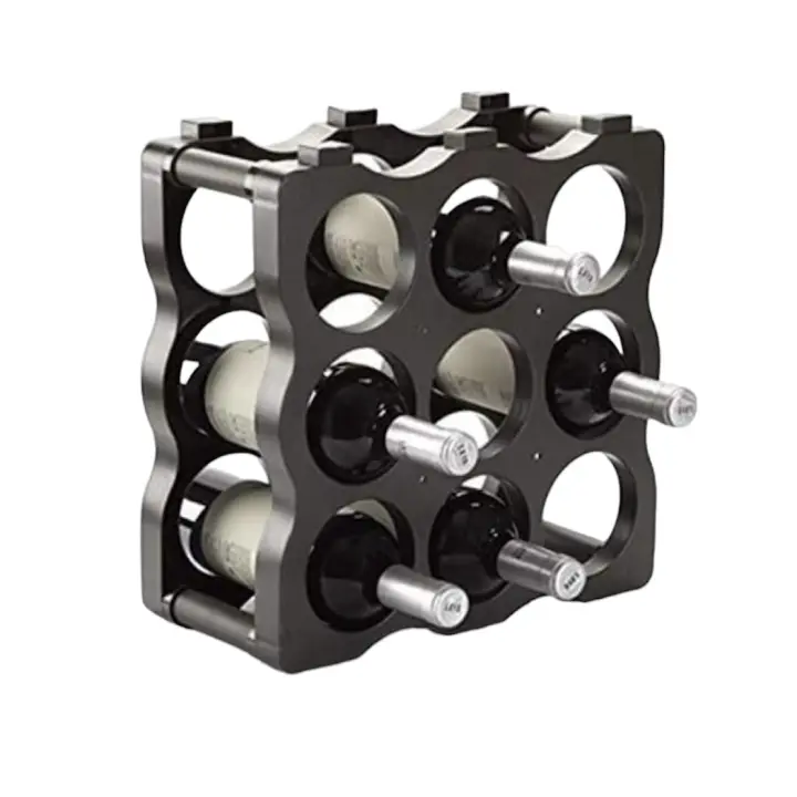 Plastic Forte Botellero Modular 9 Plazas Antracita Plástico 34.5x36x17 Cm - 1