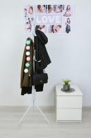 Ruhhy, Perchero Metálico de Pie Color Negro, blanco con 12 Ganchos, Diseño Moderno, Estable y Resistente para Entrada, Dormitorio, Oficina o Recibidor – Fácil Montaje sin Herramientas – Estructura de Alta Calidad – 175 cm de Altura - details 2