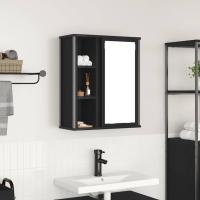 vidaXL Mueble de baño de pared con espejo roble negro 50x21x60 cm - details 0