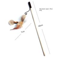 Juguete Interactivo Para Gatos 1PC Varita De Madera Con Plumas Colores Variados Divertido Teaser Para Gatos Juguetes Para Mascotas - details 11