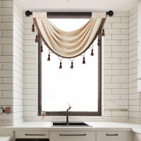 Valance De Estilo Europeo Sólido De Terciopelo Con Borlas Para Decoración De Ventanas Puertas Y Habitaciones Material De Poliéster 1 Pieza - details 0