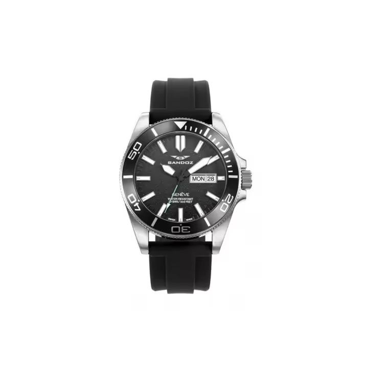 Reloj Sandoz Hombre Diver 81451-57 - Acero y Silicona - 1