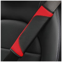 Cubiertas De Cinturón De Seguridad Para Coche En Fibra De Carbono PU Impermeables Para Adultos Jóvenes Y Niños Accesorios Interiores De Automóvil - details 1