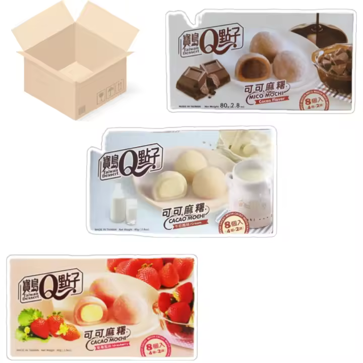 Mico Mochis Tradicional Taiwan  80g, sabores asiáticos, comida asiática, surtido de sabores chocolate - 1
