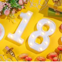 [OFERTA FLASH}Numeros LED con Luces Material de Madera para Decoración y Ambiente -Numero Led Ideal para Navidad, Bodas, Cumpleaños, Bares, Hogar y Fiestas - Funciona con Pilas 2*AA - Medidas 15.5x12.5x2cm - details 3