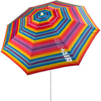 Aktive - Sombrilla de playa antiviento, diseño de rayas multicolor, 8 varillas de fibra de vidrio, protección UV50 con revestimiento plateado, mástil de metal 28/32 mm, sistema de inclinación, ventilación Max+Air y funda de transporte - details 1