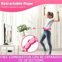 Anillos De Ejercicio Ajustables Para Adultos Con Cordones Desmontables Y Pesas Para Pérdida De Peso Tamaño plus 2 En 1 Para Entrenamiento Cardio Muscular En La Cintura - details 4