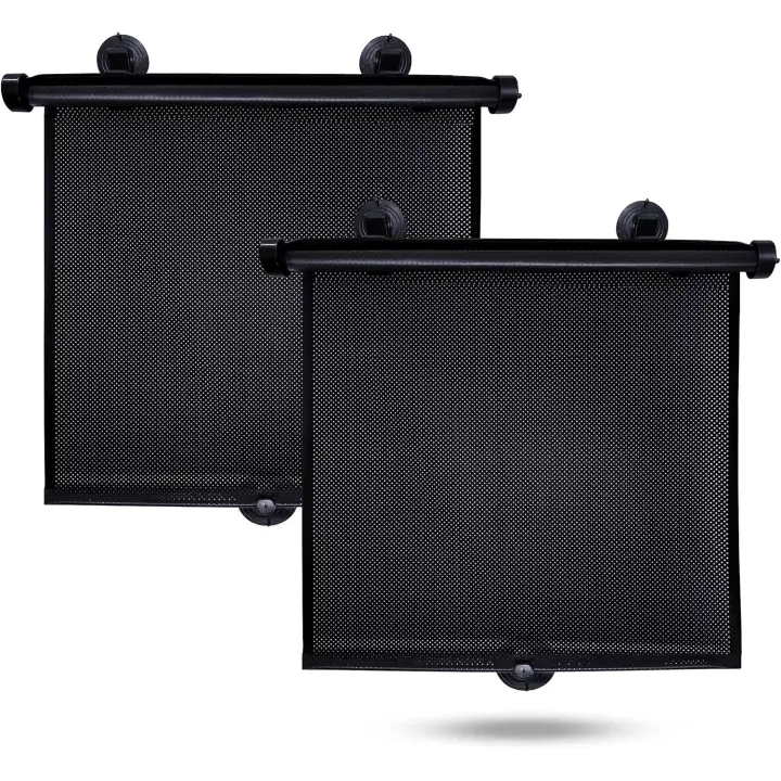 Parasol para ventana de coche, Juego de 2 parasoles para ventana de coche para Bebe, parasoles para Bebe con Protección UV para niños, parasoles para Ventanas de coche, se adopta a la mayoría de vehículos - 1