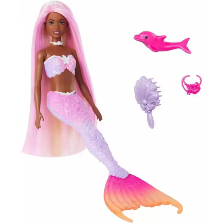 BARBIE SIRENA UN TOQUE DE MAGIA MORENA MALIBU DE MATTEL - 1