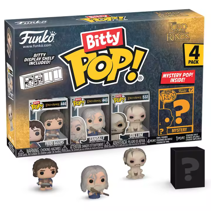 Blister 4 figuras Bitty POP El Señor de los Anillos FrodoFigura  Coleccionable - Idea de Regalo- Mercancia Oficial - Juguetes para Niños y Adultos - Movies Fans - Muñeco para Coleccionistas y Exposición - 1
