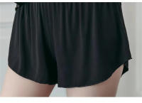 Conjunto De Pijamas Para Mujer En Seda De Hielo De Color Sólido Camisole Y Shorts De Satén Corte Bajo Cómodo Casual Verano Suave Y Suave - details 9