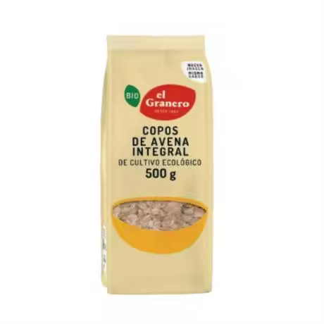 Copos De Avena integral Bio 500g El Granero integral - 1