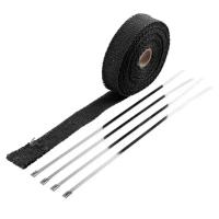 Cinta Térmica De Fibra De Vidrio Para Moto 5M Roll Protección Contra Calor Para Escape Tubo De Cabeza Con Cordones De Acero Inoxidable - details 6