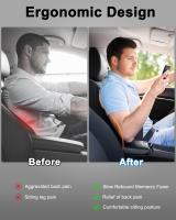Cojín lumbar para Coche, soporte lumbar para Coche fabricado en espuma viscoelástico, cojín lumbar ergonómico para coche - details 1